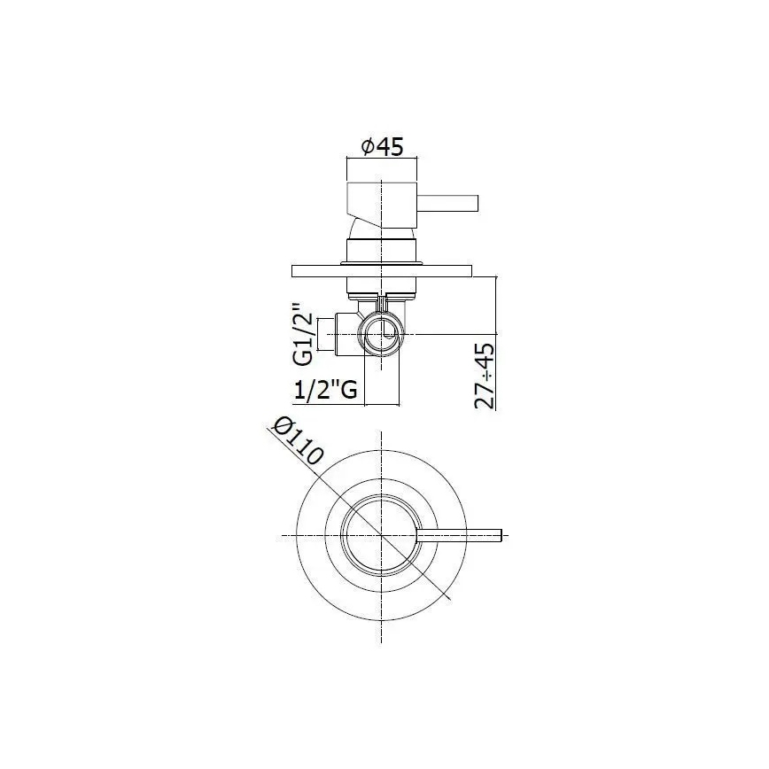Paffoni - Inbouw douchekraan LIGHT, glanzend chroom