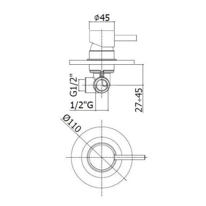 Paffoni - Mitigeur de douche pour installation encastrée LIGHT blanc mat