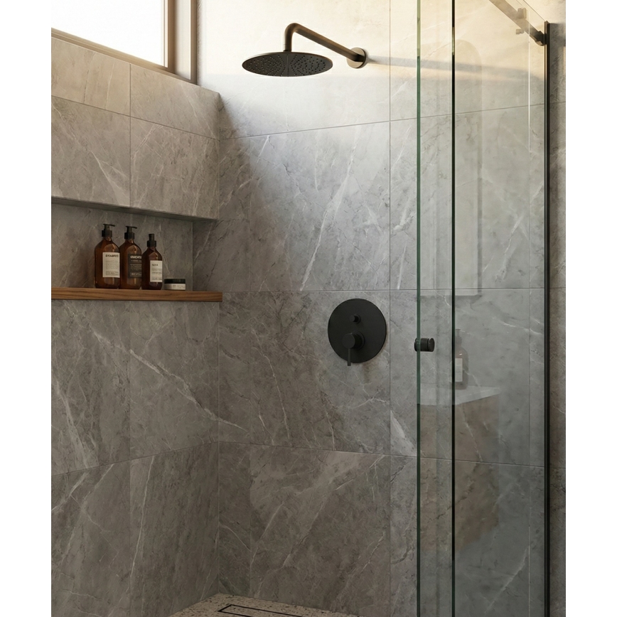 Paffoni - Mitigeur de douche pour installation encastrée LIGHT noir