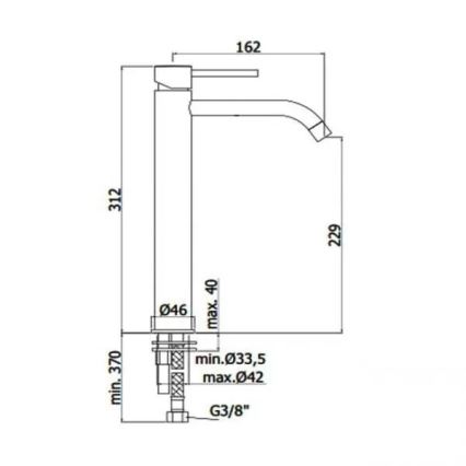 Paffoni - Mitigeur de lavabo LIGHT EXCLUSIVE, finition dorée brossée