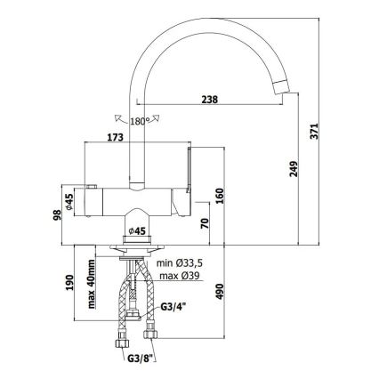 Paffoni - Mitigeur d'évier RINGO chromé brillant