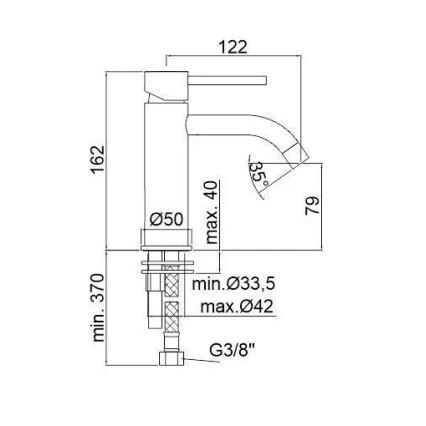Paffoni - Mitigeur pour lavabo LIGHT noir