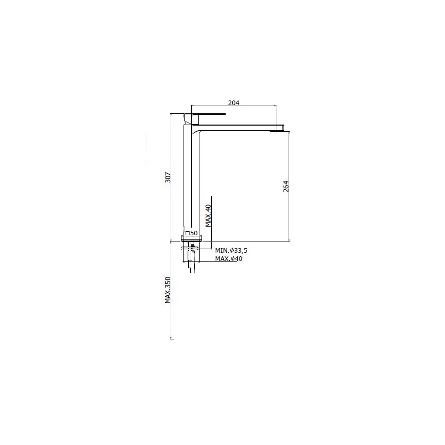 Paffoni - Mitigeur pour lavabo TANGO, chrome mat