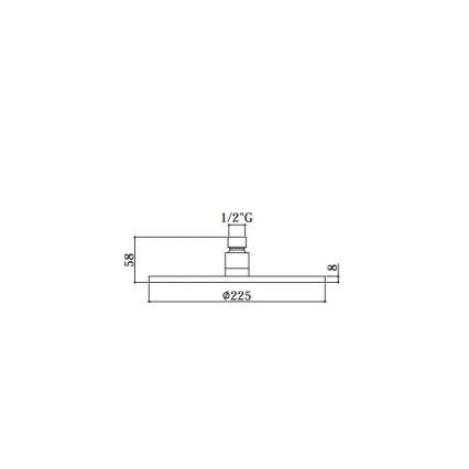 Paffoni - Tête de douche diamètre 22,5 cm MASTER, finition chrome brillant