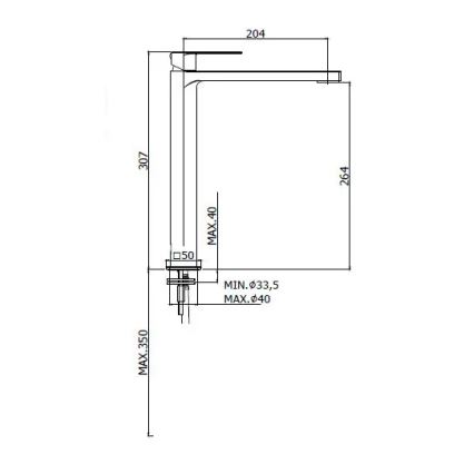 Paffoni - wastafelmengkraan TANGO RVS