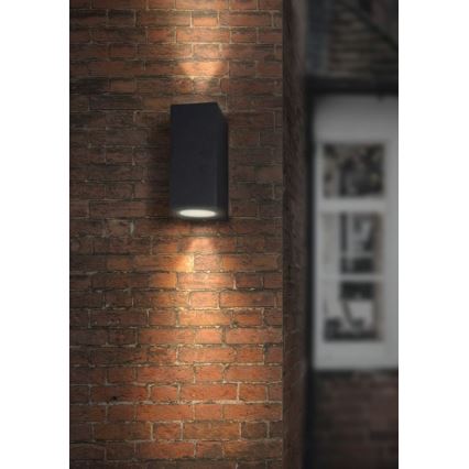Buiten wandlamp HUGO 2xGU10/10W/230V IP44