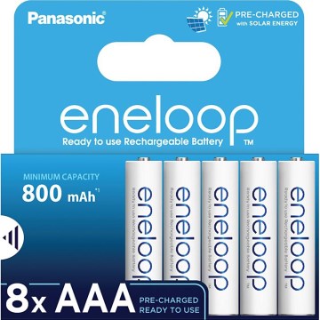 Panasonic - 8 st. Oplaadbare batterijen AAA Eneloop 800 mAh