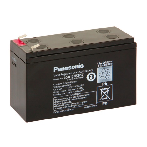 Panasonic LC-R127R2PG1 - Lood-zuur accu 12V/7,2Ah/faston 6,3mm