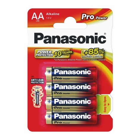 Panasonic LR6 PPG - 4 pc Pile alcaline AA Pro Power 1,5V