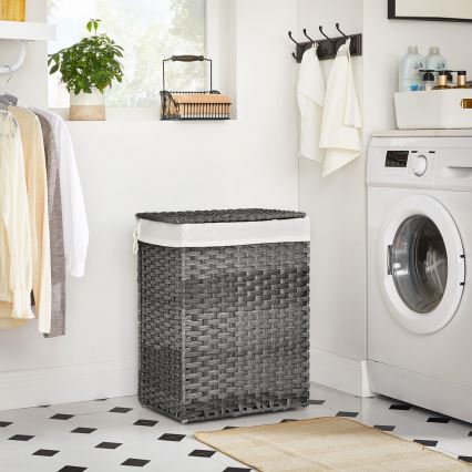 Panier à linge BLAINE gris