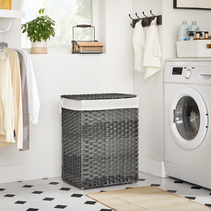 Panier à linge BLAINE gris