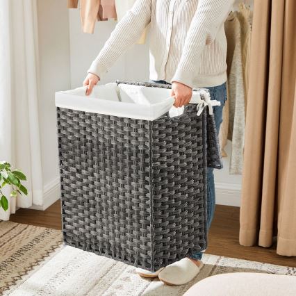 Panier à linge BLAINE gris