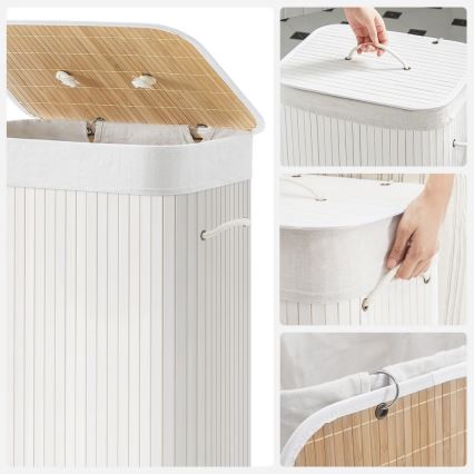 Panier à linge GUS blanc