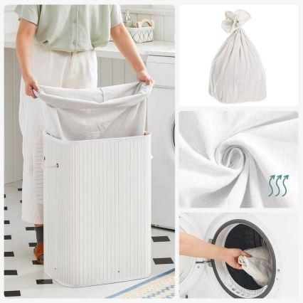 Panier à linge GUS blanc