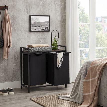 Panier à linge REX 73 x 72 x 33 cm marron/noir