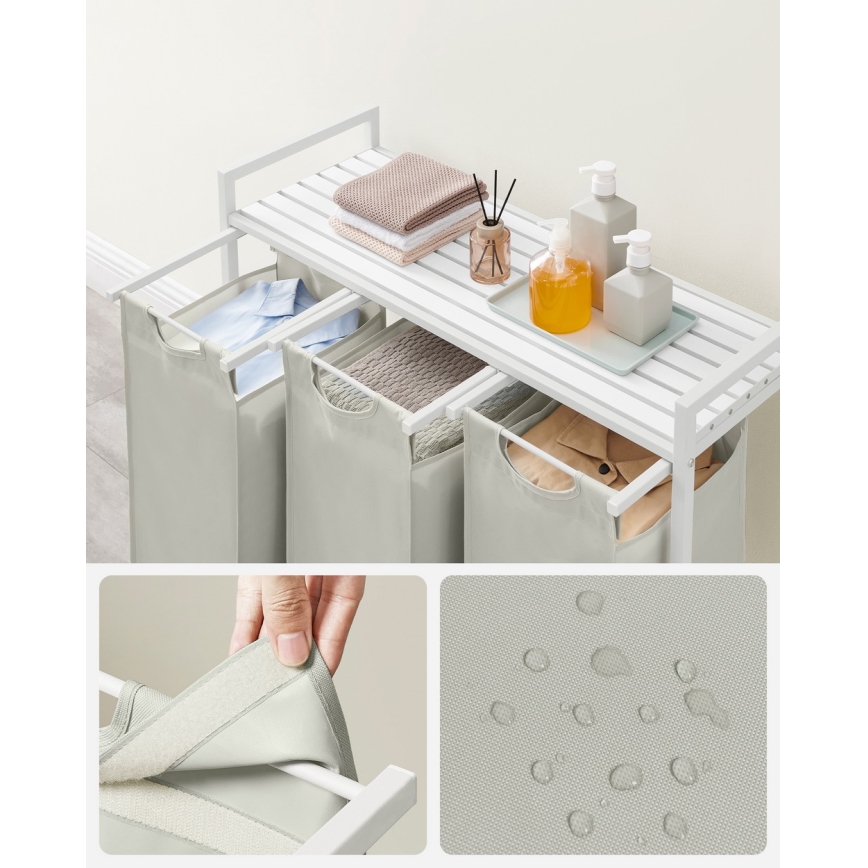 Panier à linge REX blanc