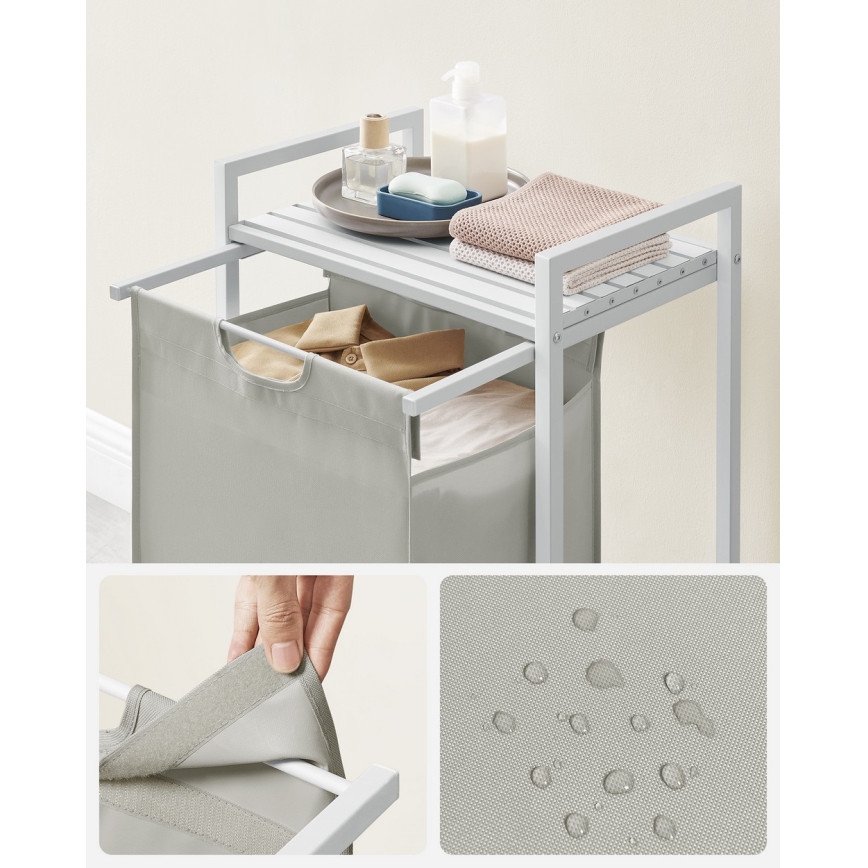 Panier à linge REX blanc