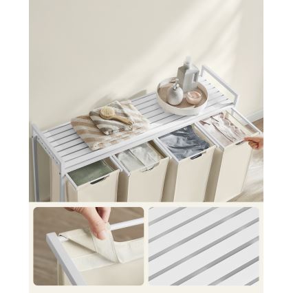 Panier à linge REX blanc