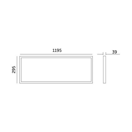 Panneau en saillie BRISBANE LED/36W/230V 4000K 29,5x119 cm blanc