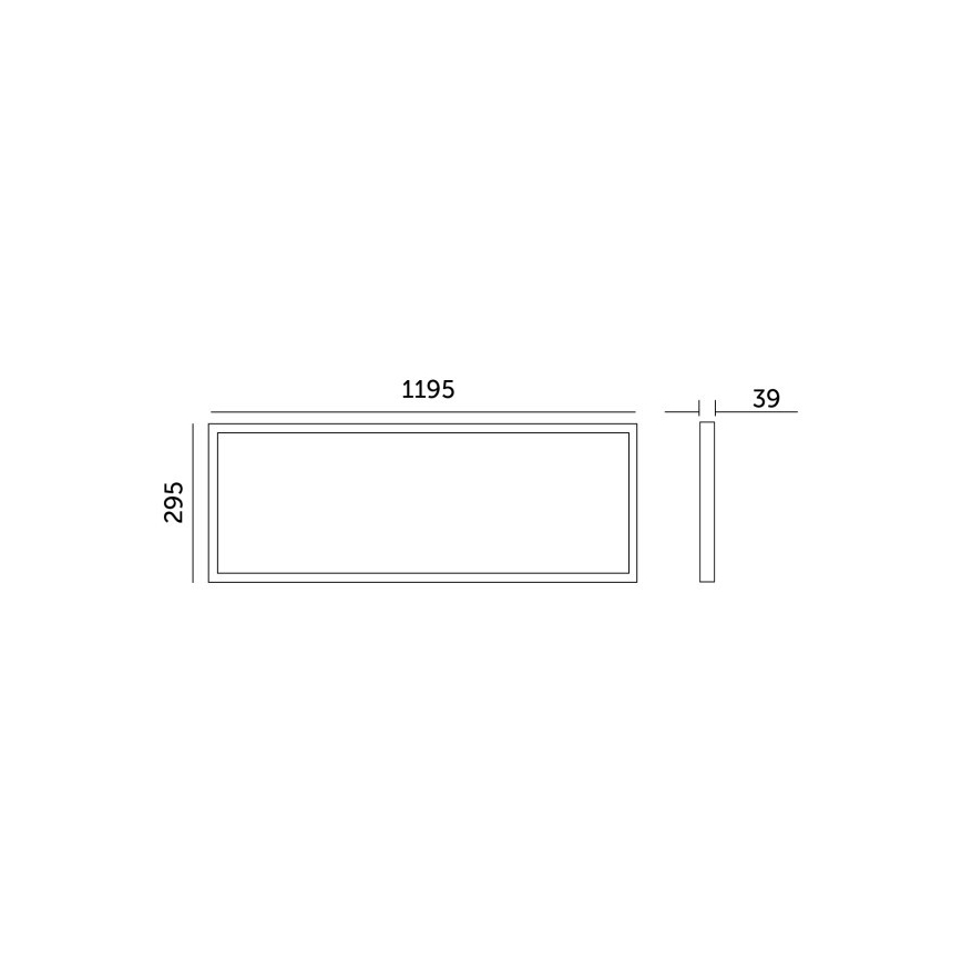 Panneau en saillie BRISBANE LED/36W/230V 4000K 29,5x119 cm blanc