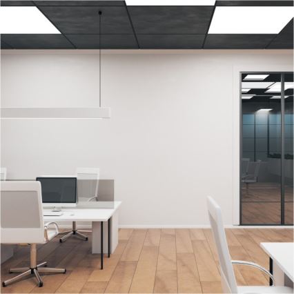 Panneau en saillie BRISBANE LED/36W/230V 4000K 59,5x59,5 cm noir