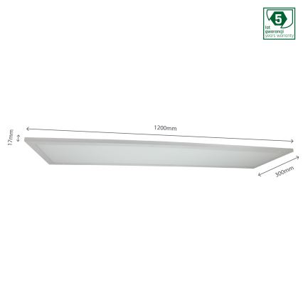 Panneau encastrable ALGINE DUO 2en1 LED/30W/230V 120x30 cm