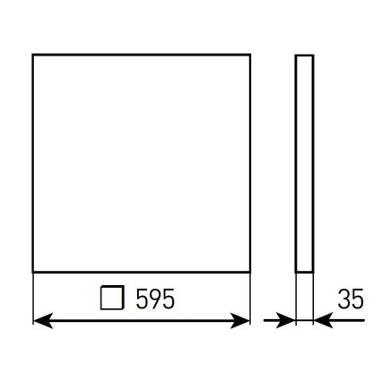 Panneau LED dimmable pour faux plafond de salle de bains STELLA LED/28/32/36/40W/230V 59,5x59,5 cm CRI 90 IP44 blanc