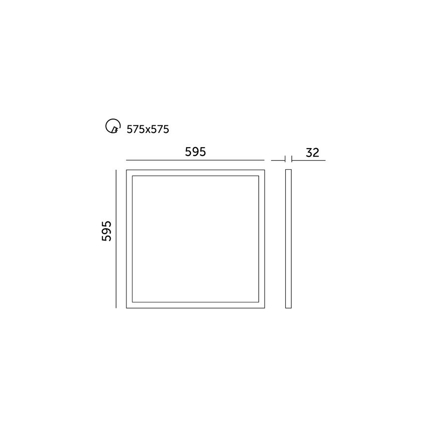 Panneau LED pour faux plafond DAVRO LED/40W/230V 4000K UGR19 59,5x59,5 cm blanc