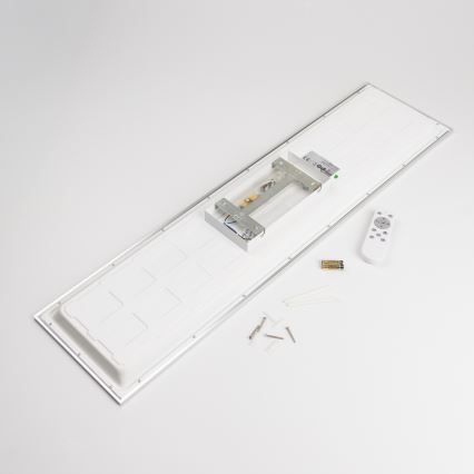 Panneau LED RGBW dimmable en surface/13,5W/230V 3000-6500K 29,5x59,5 cm argenté + télécommande