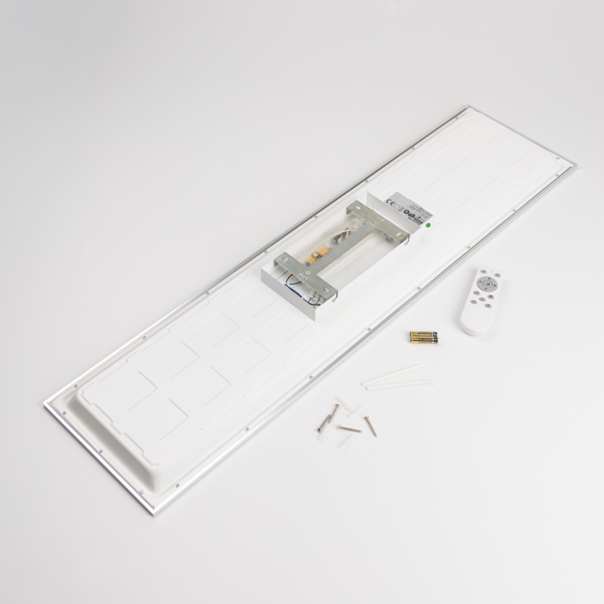 Panneau LED RGBW dimmable en surface/13,5W/230V 3000-6500K 29,5x59,5 cm argenté + télécommande