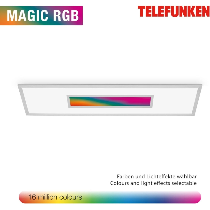 Panneau LED RGBW dimmable LED/20W/230V 3000-6500K 25x100 cm argenté + télécommande