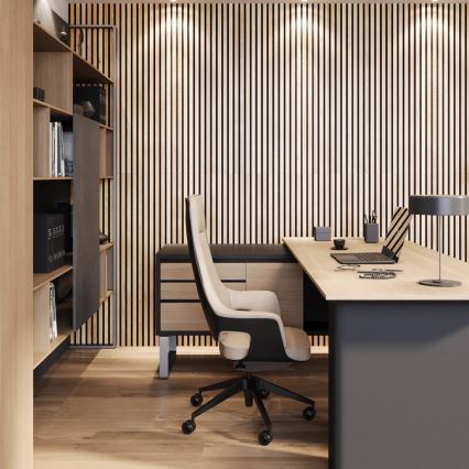 Panneau mural acoustique VASALUND 240x52 cm chêne