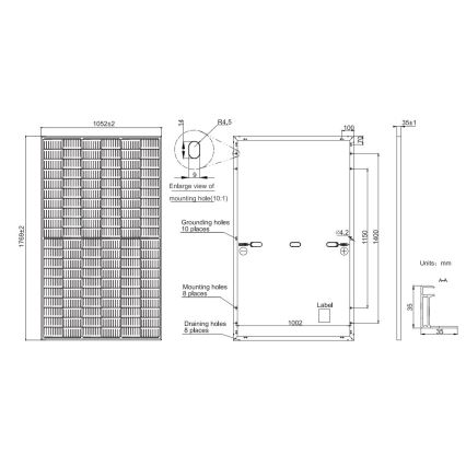 Panneau solaire photovoltaïque JA SOLAR 380 Wp cadre noir IP68 Half Cut