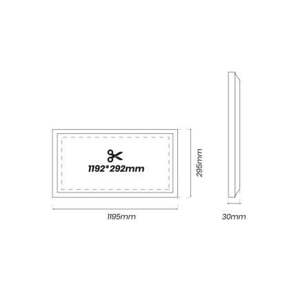 Panneau suspendu LED/40W/230V 4000K 120x30 cm