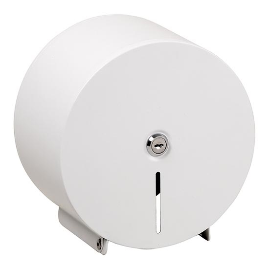 Papierdispenser 20 x 20 cm roestvrij staal/wit