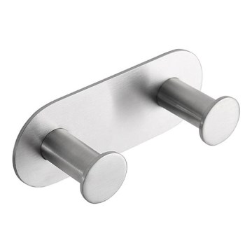 Patère 11,5x4,5 cm inox/argenté