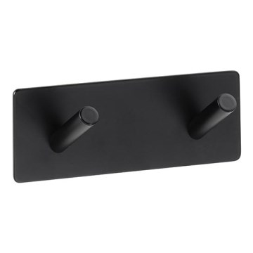Patère 11,5x4,5 cm inox/noir