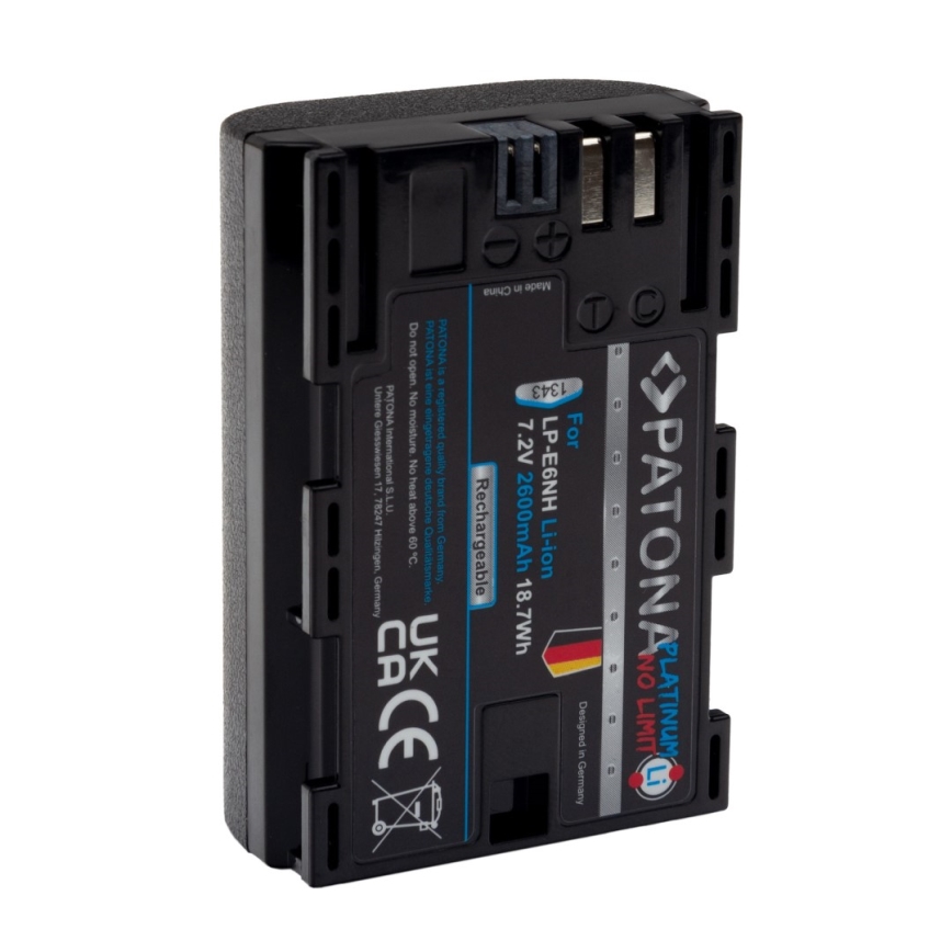 PATONA - Accu Canon LP-E6NH 2600mAh Li-Ion Platinum EOS R5/R6