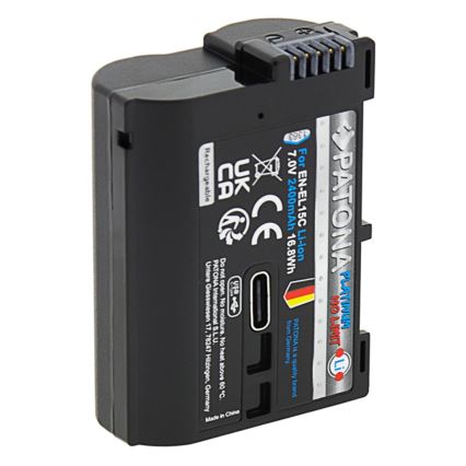 PATONA - Accu Nikon EN-EL15C 2600mAh Li-Ion Platinum USB-C