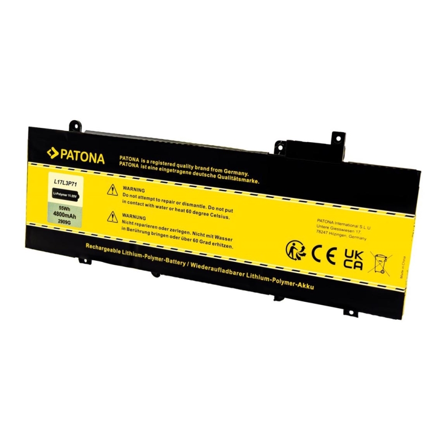 PATONA - Accumulateur Lenovo Thinkpad T480S 4800mAh Li-Pol 11,55V