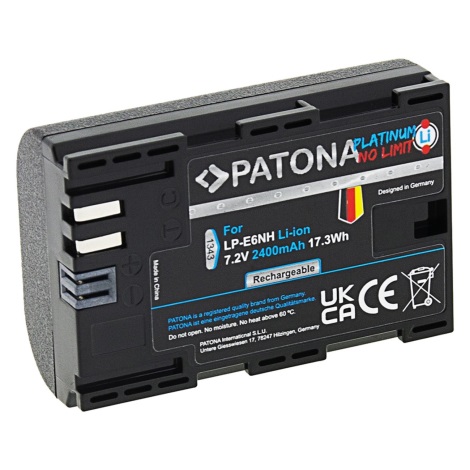 PATONA - Batterie Aku Canon LP-E6NH 2250mAh Li-Ion Platinum EOS R5/R6
