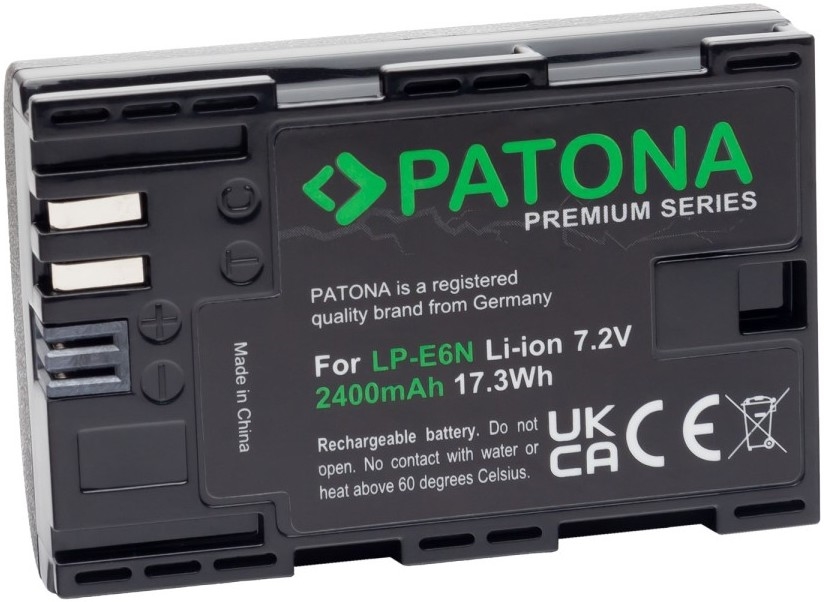 PATONA - Batterie Canon LP-E6N 2400mAh Li-Ion Premium 80D