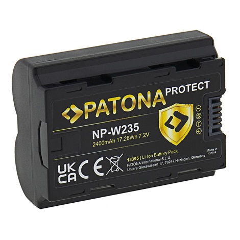 PATONA - Batterie Fuji NP-W235 2250mAh Li-Ion 7,2V Protect X-T4