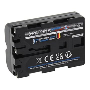 PATONA - Batterie Sony NP-FM500H 2250mAh Li-Ion Platinum Chargement USB-C