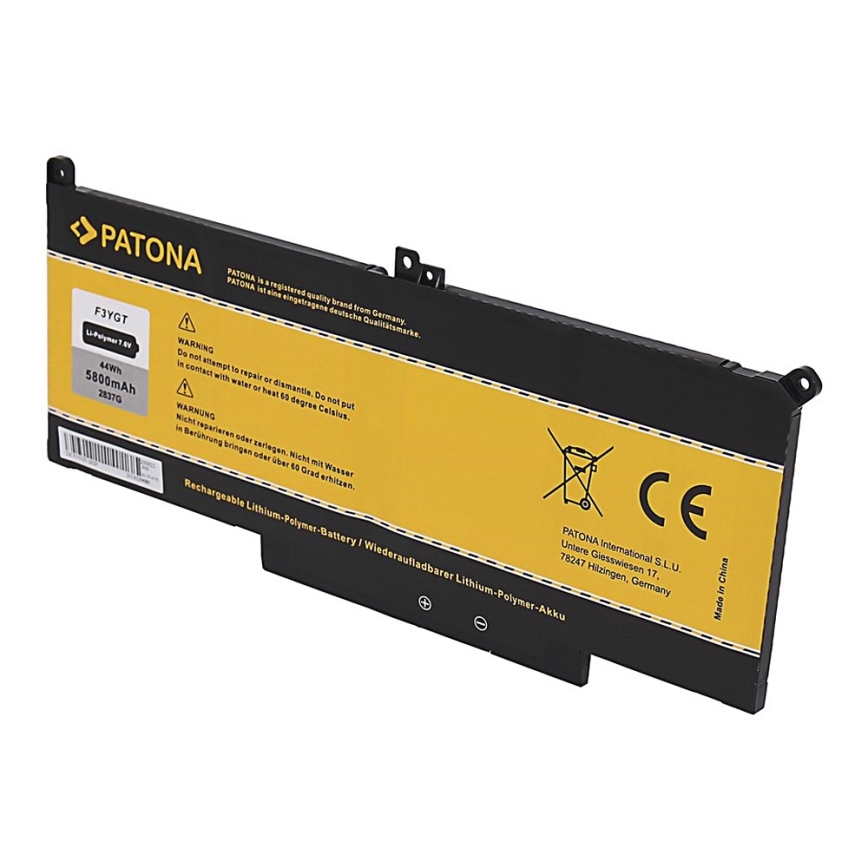 PATONA - Batterij DELL Latitude E7270 / E7470 5800mAh Li-Pol 7,6V