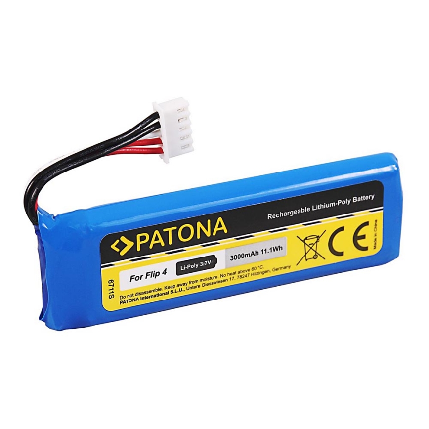 PATONA - Batterij JBL Flip 4 3000mAh 3,7V Li-Pol