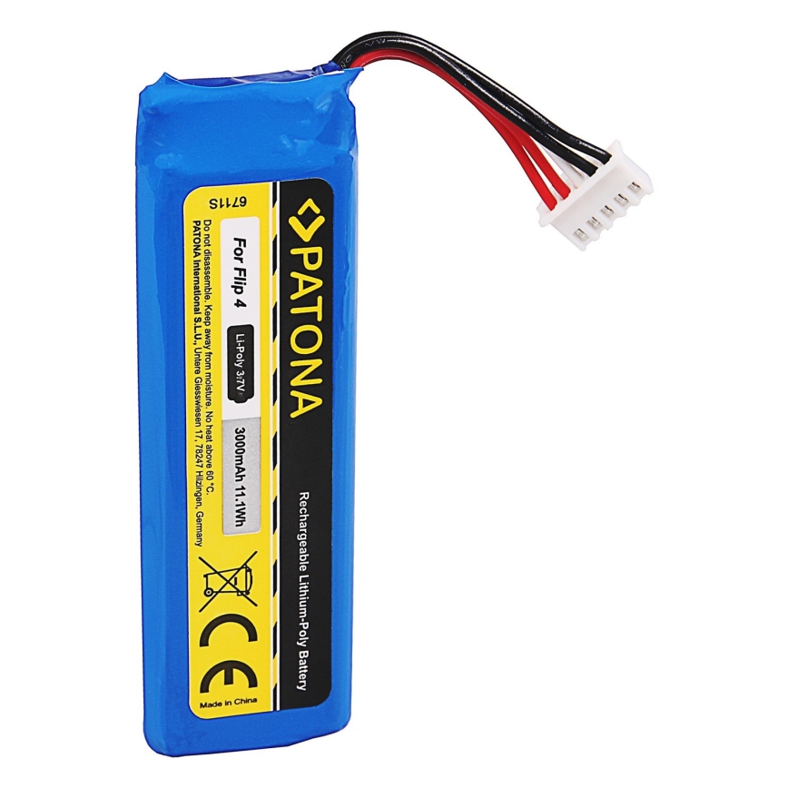 PATONA - Batterij JBL Flip 4 3000mAh 3,7V Li-Pol