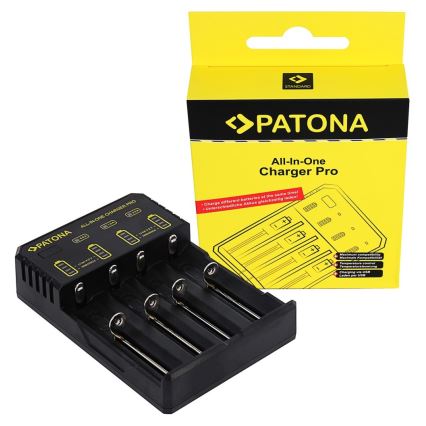 PATONA - Batterij oplader AA/AAA/18650/14500/CR123A