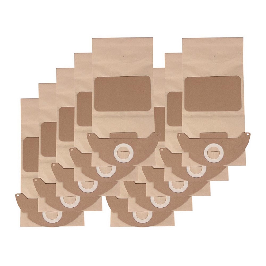 PATONA - Sacs pour aspirateur KÄRCHER K2501/K2601/K3001/K2101/K2301 papier - 10 pièces