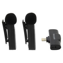 PATONA - SET 2x Draadloze microfoon met clip voor iPhones USB-C 5V